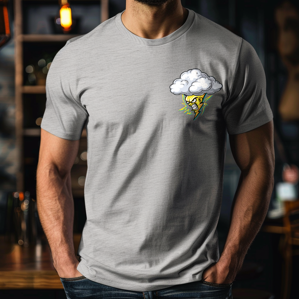 LIGHTNING Men's Cotton Crew Tee